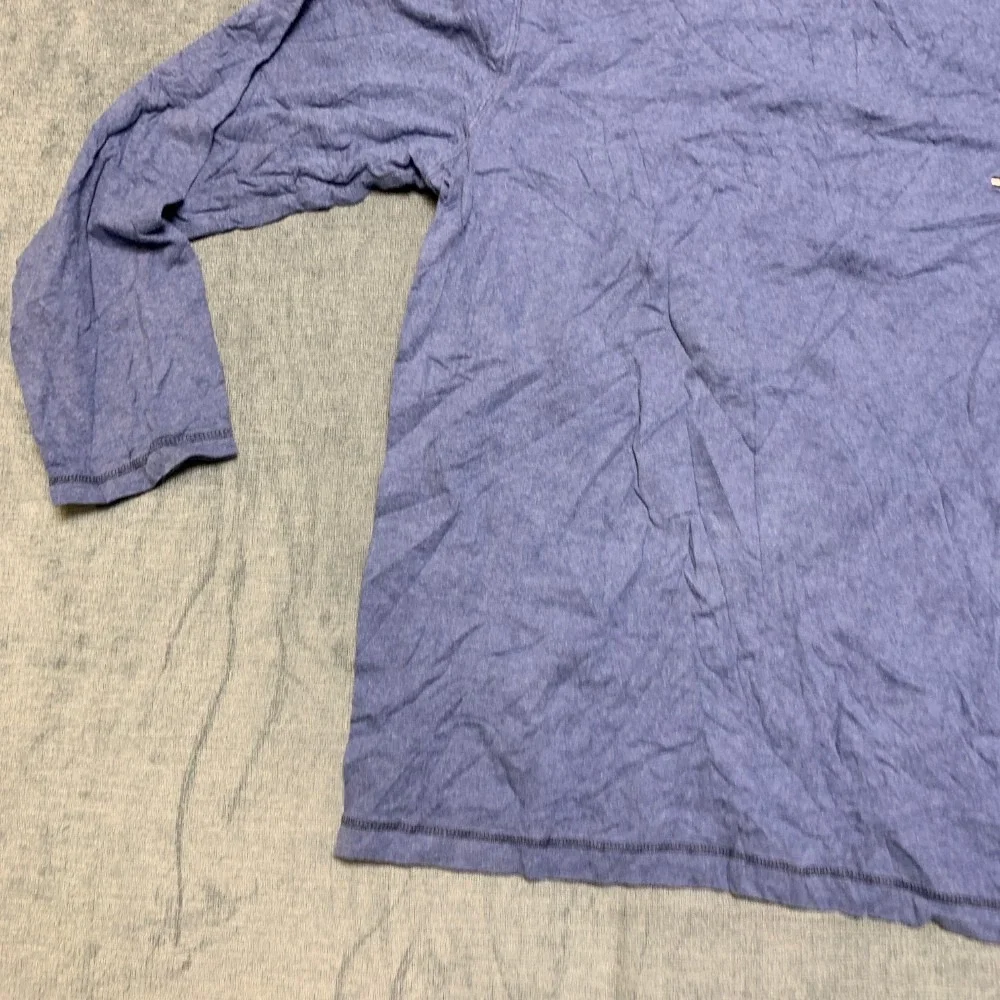 Tommy Hilfiger Shirt Mens Large Heather Blue Crew Neck Long Sleeve Regular Fit